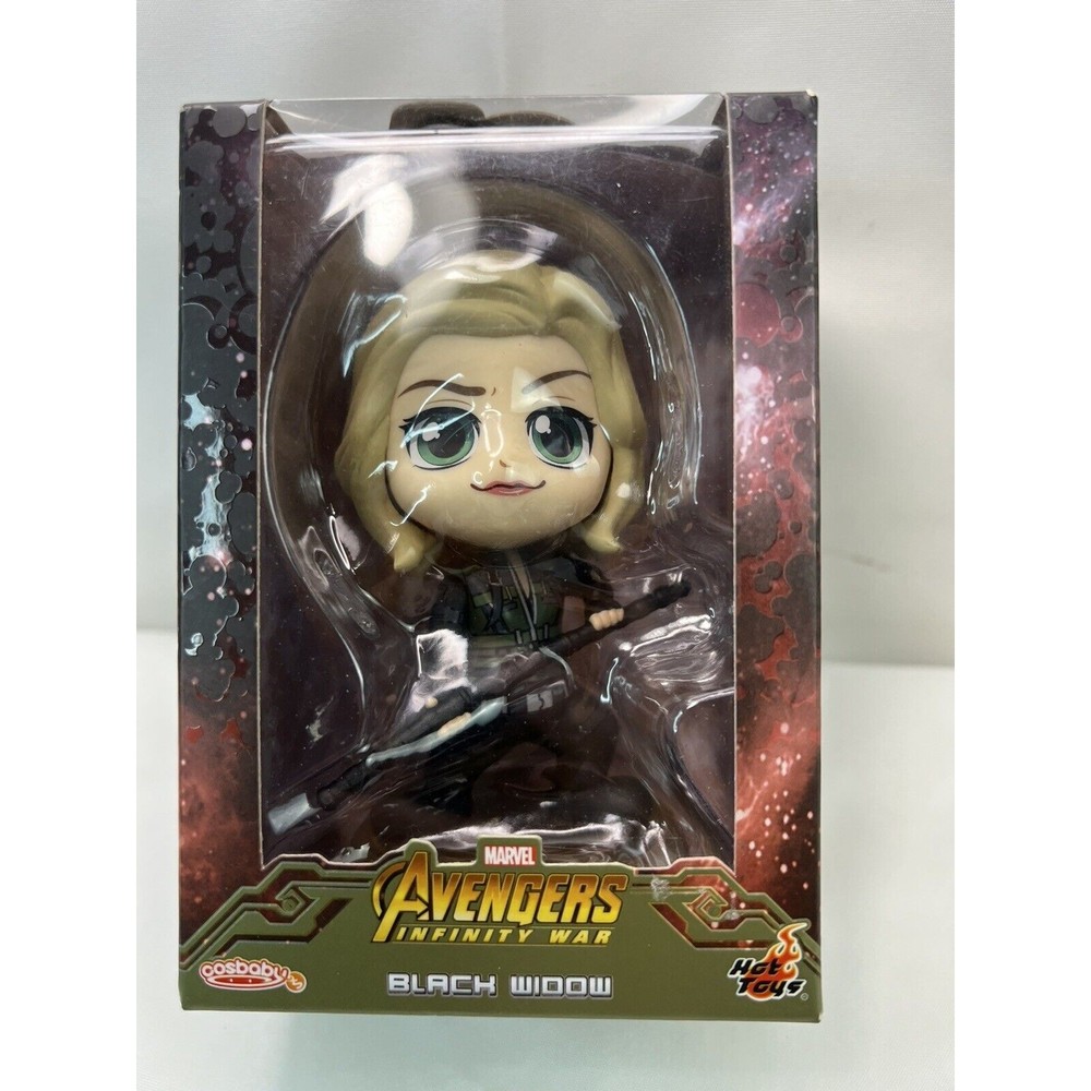 Marvel Avengers Infinity War Cosbaby‎ Black Widow 4 Inch Hot Toys Bobblehead NEW